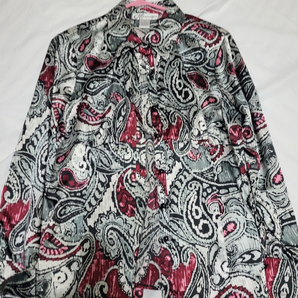 Dress barn long sleeve blouse with collar